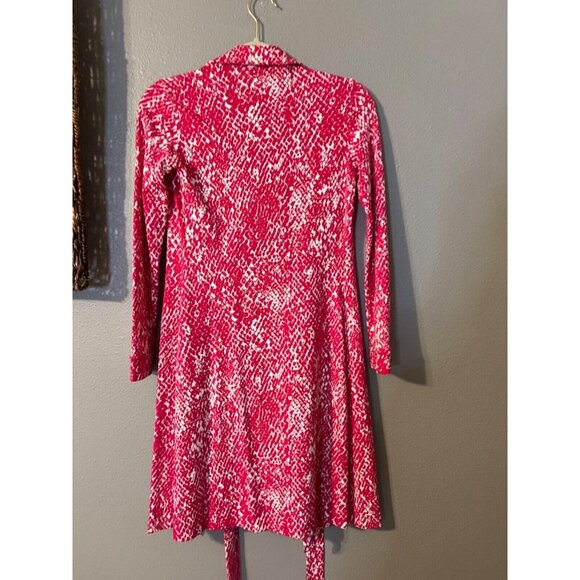 Diane Von Furstenberg Jeanne Wrap Dress 2 XS Pink Ivory Career Church NEW - Picture 11 of 11